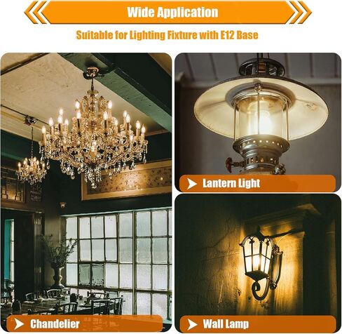 E12 Base LED Candelabra Bulbs 40W Equivalent, 2700K Soft White, B11 4W LED Light Bulbs for Chandelier, 90 CRI, 450LM, Non-Dimmable, 10 Pack in Kuwait