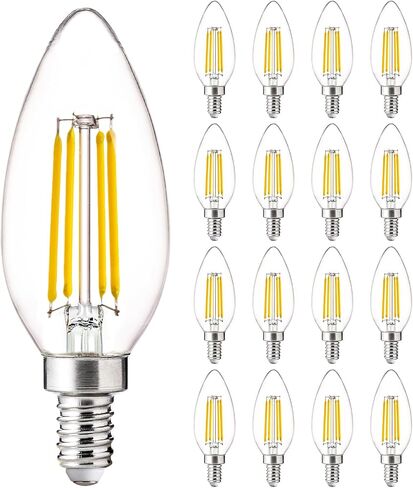 E12 Base LED Candelabra Bulbs 40W Equivalent, 2700K Soft White, B11 4W LED Light Bulbs for Chandelier, 90 CRI, 450LM, Non-Dimmable, 10 Pack in Kuwait