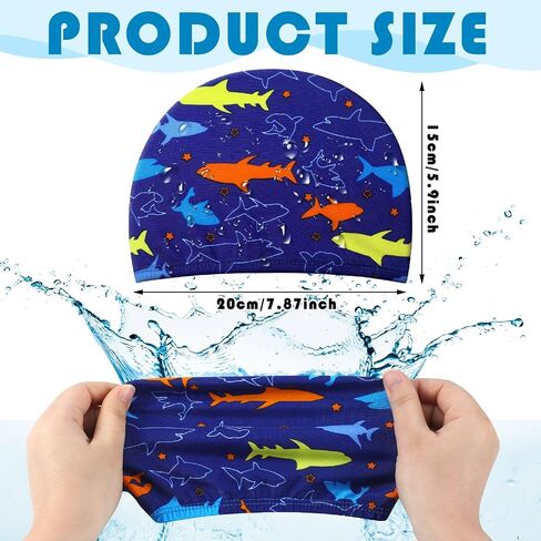 Geyoga 6 PCS Kids Swim Caps for Boys Girls Swimming Cap for Kids Toddler Swim Caps Quick Dry Fun Cartoon Caps Cap 1-6 Year in Saudi Arabia