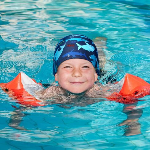 Geyoga 6 PCS Kids Swim Caps for Boys Girls Swimming Cap for Kids Toddler Swim Caps Quick Dry Fun Cartoon Caps Cap 1-6 Year in Saudi Arabia