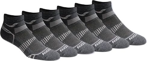 Saucony Men's Rundry Mesh Ventilating Comfort Fit Performance Quarter Socks (6, 12 Pairs) in Saudi Arabia