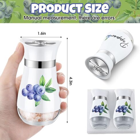 Maxdot 2 PCS الملح والفلفل المهزون مجموعة لطيف حاويات الفلفل الملح الفولاذ المقاوم للصدأ مع زجاجة زجاجية لطهي المطبخ ، الشواء ، بار ، طاولة ، رف ، معسكر (الفطر) in Kuwait