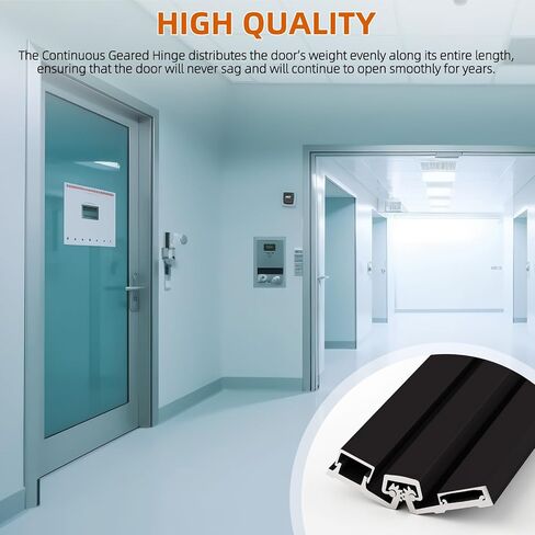MorningRo 1 Pcs 83" Heavy Duty Continuous Hinge Y, Full Surface Anodized Aluminum Continuous Geared Hinge Center Pivot Tamperproof for Repairing Storefront Door Installations Door (Dark Bronze) in Kuwait