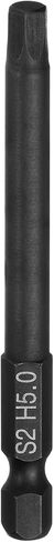 Harfington مسطح Hex Hex Drill Bit H5.0 (5mm) طرف مغناطيسي 1/4 "Hex Shank 75mm (3") Long S2 Steel Metric Senxagonal برغي البرازي in Saudi Arabia