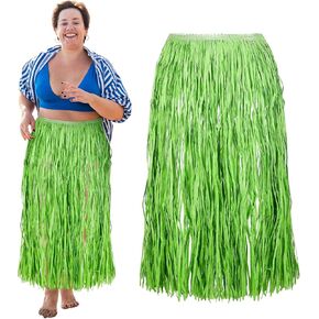 MePase Plus Size Hula Skirt for Women Raffia Grass with Flower in Kuwait