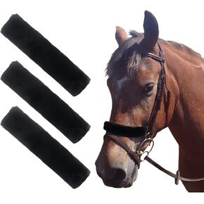 Klmnop 3pcs Fleece Horse Harter Cover ، غطاء الأنف الناعم للخيول للحصان لتقليل فرك الجسور والرسوم in Saudi Arabia
