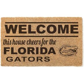 KH Sports Fan Florida Gators مرحبًا بكم ، 18 × 30 بوصة ، Gators Outdoor Rug ؛ عرض روح فريقك مع هذا الفريدة من نوعها في فلوريدا غتورس in Kuwait