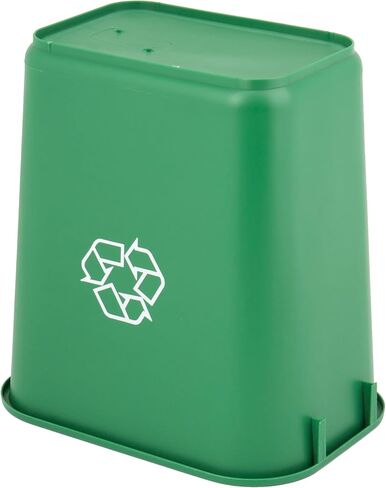 5 حزمة! 3 جالون خضراء مستطيلة مرفقة سلة المهملات يمكن أن تسير القمامة التجاري في سلة المهملات البلاستيكية يمكن أن تصبب الحمام سلة المهملات المستطيلة لقمامة المطبخ علبة حارس المطبخ in Kuwait
