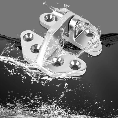 316 Stainless Steel Boat Hatch Hinges,3.62inchx 2.87inch (92 X 73 mm) Polished Marine Hinge,Marine Boat Hatch Heavy Duty Hinges with Screws,for Boats, Yachts, Doors, Deck,Windows, Cabinets (2 Pack) in Saudi Arabia