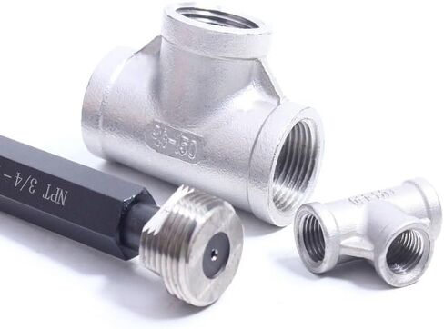 Hose Connector, 2PCS 304 Stainless Steel Tee Pipe Fittings, NPT Female T-Shaped Equal Diameter Fitting(1.2 Inch Dn32) in Kuwait