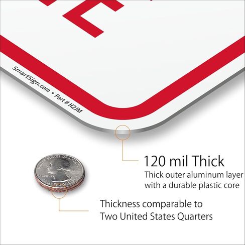 SmartSign Basics 18 x 12 inch “No Parking Any Time" Metal Sign, 120 mil Aluminum Composite (ACM), Engineer Grade Reflective Material, Red and White, Made in USA in Saudi Arabia