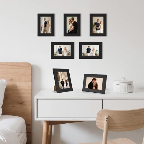 إطار صورة PETAFLOP مقاس 8 × 10، إطارات بنية ريفية تناسب شاشة عرض حائطية مطبوعة مقاس 8 × 10 بوصة، 7 عبوات in Kuwait