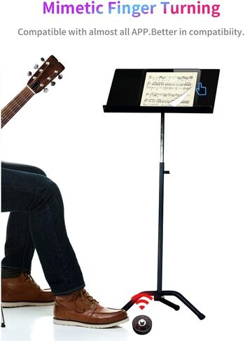Page Page Page Pedal ، صفحة Bluetooth Page Turner ، Portable Smart Wireless Bluetooth Music Page Pedal Turner Foot Pedal ، صفحة قراءة موسيقى خالية من الورقة. in Kuwait