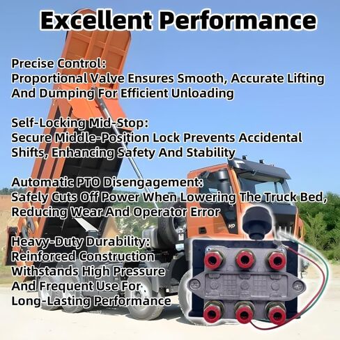 Power Take Off PTO Hoist Air Shift Control Valve with PTO Switch Brighter Light Push to Connect Fittings Dump Truck Valve Tipper Hydraulic System Fit for Apsco AV-295 328388-79X K90 in Saudi Arabia
