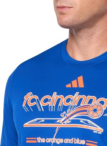 Adidas Men FC Cincinnati قبل لعبة الأكمام الطويلة تي شيرت in Kuwait