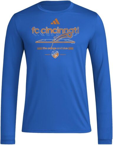 Adidas Men FC Cincinnati قبل لعبة الأكمام الطويلة تي شيرت in Kuwait