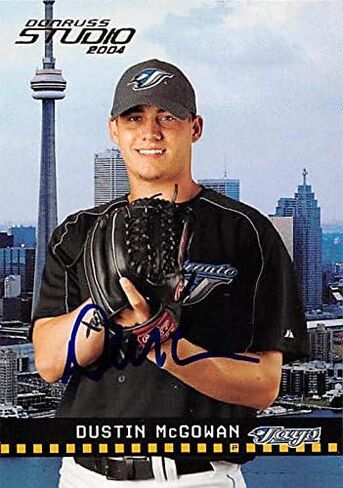 بطاقة بيسبول موقعة Dustin McGowan (Toronto Jays ، FT) 2004 Donruss Studio #196 - Baseball Slabbed Cards in Kuwait