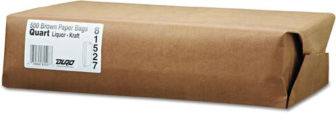 Quart Natural Liquor Paper Bag, 4-12" Width x 16" Height x 2-15" Depth (Case of 500) in Saudi Arabia