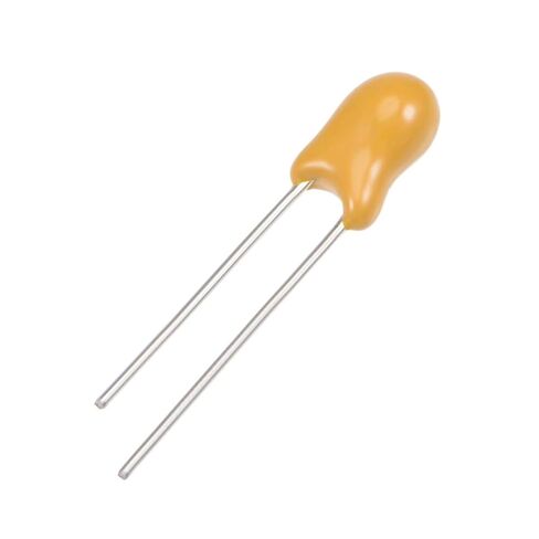 uxcell 1uF Tantalum Capacitor, 50V 2 Pin Yellow Radial Electrolytic Capacitor Dipped Tantalum Bead Capacitors 25pcs in Saudi Arabia