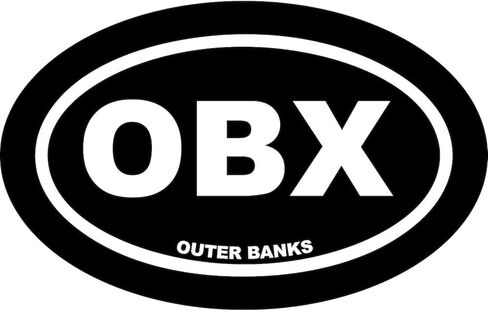 CafePress OBX Outer Banks Black Euro Oval Sticker Oval Car Bumper Sticker in Saudi Arabia