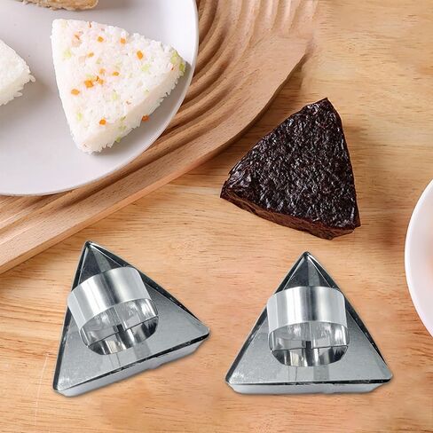 2Pcs Stainless Steel Onigiri Mold Triangle Sushi Maker Sushi Press Mold Japanese Rice Balls in Saudi Arabia
