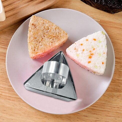 2Pcs Stainless Steel Onigiri Mold Triangle Sushi Maker Sushi Press Mold Japanese Rice Balls in Saudi Arabia