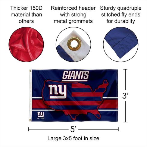 New York Giants Nation USA American Country 3x5 Flag in Saudi Arabia