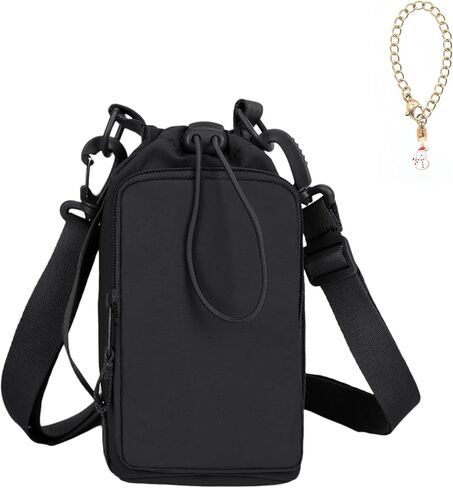 Water Bottle Holder with Phone Pocket for 40/32 oz,Water Bottle Holder/Sleeve with Adjustable Shoulder Strap and Charm. in Saudi Arabia