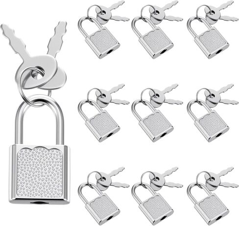 10 Pack Small Luggage Locks with Keys, Mini Padlocks for Locker Suitcase Gym Diary Jewelry Box Backpack Travel in Saudi Arabia
