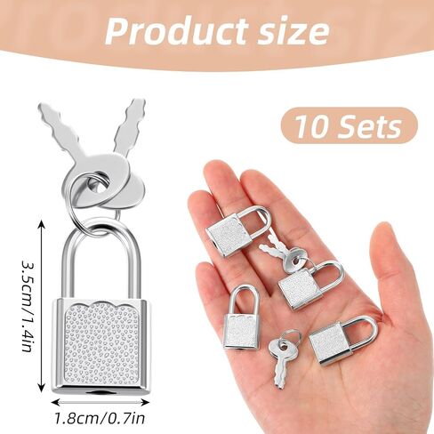 10 Pack Small Luggage Locks with Keys, Mini Padlocks for Locker Suitcase Gym Diary Jewelry Box Backpack Travel in Saudi Arabia