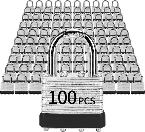 قفلات مع نفس المفتاح ، LQYN 24 PCS قفل مفتاح مغطى (1-9/16 "، 40 مم) ، وأقفال على حد سواء ، القيود العادية ، لخزانة التخزين ، مزلاج HASP ، صندوق الأدوات ، Sheds in Kuwait