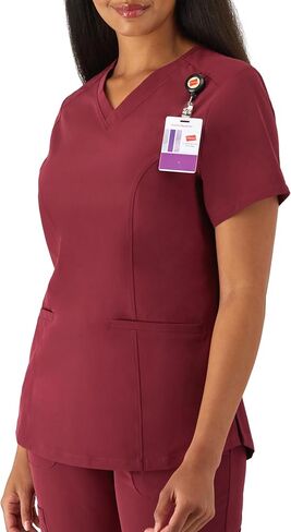 Hanes Women Healthcare Top مع V-Deckline ، قمصان فرك تمتد الرطوبة in Saudi Arabia