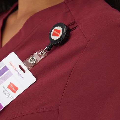 Hanes Women Healthcare Top مع V-Deckline ، قمصان فرك تمتد الرطوبة in Saudi Arabia