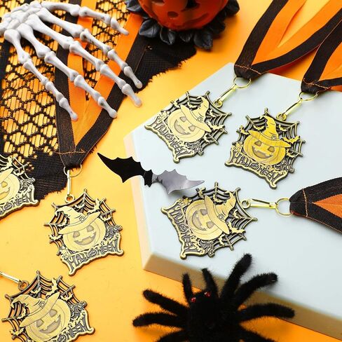 Halloween Medals Bulk Day of The Dead Medals Ghost Spider Skull Pumpkin Contest Trophy Awards with Neck Ribbon in Saudi Arabia