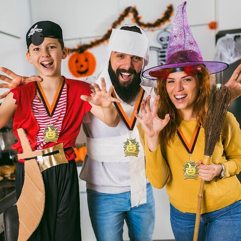 Halloween Medals Bulk Day of The Dead Medals Ghost Spider Skull Pumpkin Contest Trophy Awards with Neck Ribbon in Saudi Arabia