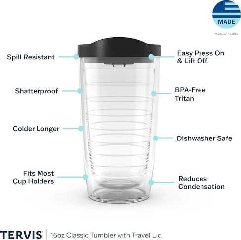 Tervis Made in USA Double Walled NBA New York Knicks Insulated Tumbler Cup Keeps Drinks Cold & Hot, 16oz, Primary Logo in Saudi Arabia