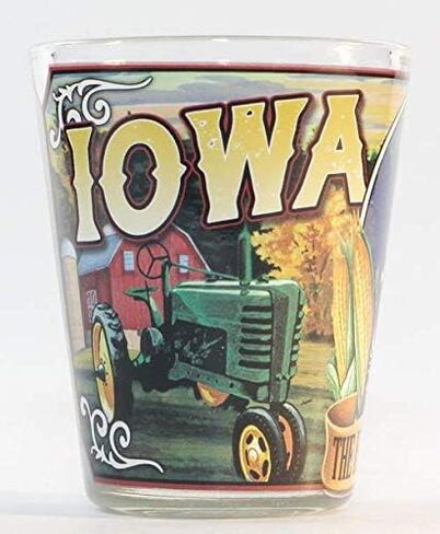 Iowa State Mural Shot Glass jks in Saudi Arabia