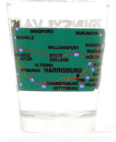 Pennsylvania The Keystone State All-American Collection Shot Glass in Saudi Arabia
