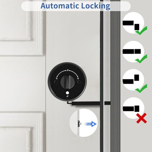 Keyless Entry Door Knob, Electronic Deadbolt Door Lock, Keypad Door Lock with Handle, Digital Code Door Knob, Easy Installation for Bedrooms, Offices and Hotels（Suitable for 1.57-2.16 inch Door） in Kuwait