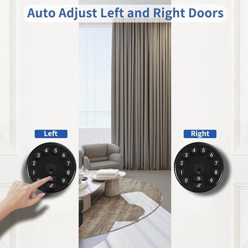 Keyless Entry Door Knob, Electronic Deadbolt Door Lock, Keypad Door Lock with Handle, Digital Code Door Knob, Easy Installation for Bedrooms, Offices and Hotels（Suitable for 1.57-2.16 inch Door） in Kuwait