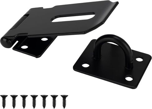 قفل HASP من الفولاذ المقاوم للصدأ 3 بوصة ، وقفل أسود شاق لبوابات السياج والأبواب والخزائن ، وإنهاء السطح المصقول ، وحزمة واحدة in Kuwait