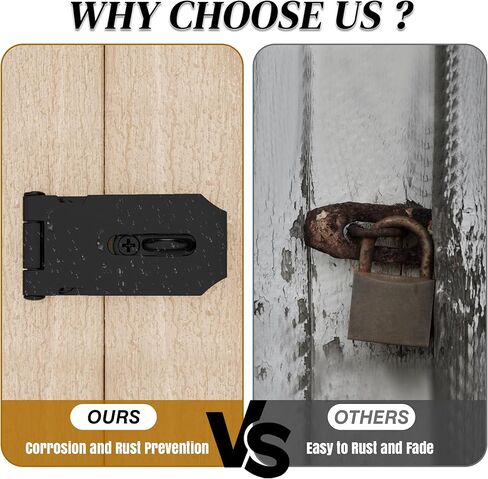 قفل HASP من الفولاذ المقاوم للصدأ 3 بوصة ، وقفل أسود شاق لبوابات السياج والأبواب والخزائن ، وإنهاء السطح المصقول ، وحزمة واحدة in Kuwait