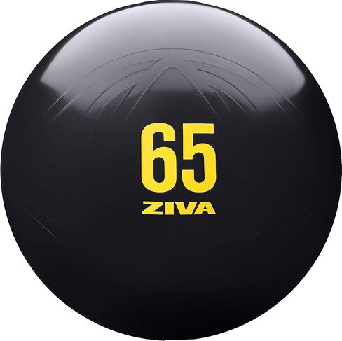 Ziva Anti Burst Core Fitness Exercise Ball - Professional Grade Slip Resistant Yoga Ball for Stability Balance - Includes Hand-Pump - Multiple Sizes Colors, 55-75cm in Saudi Arabia