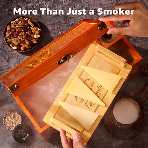 Electric Old Fashioned Smoker Kit – Whiskey Smoker Kit with Built-In Smoke Chamber & Storage, 2-in-1 Cocktail & Food Flavor Infuser, Premium Wooden Box, Best Gift for Men & Bourbon Lovers in Saudi Arabia