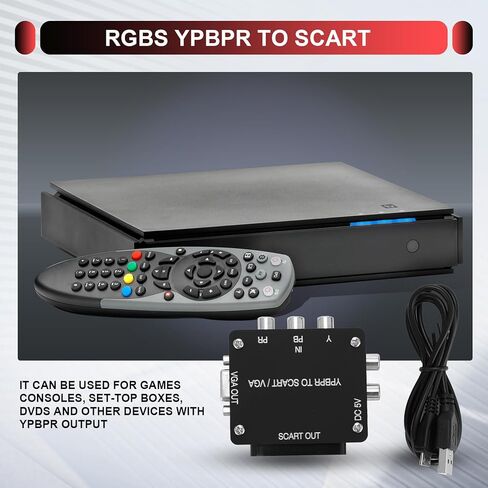 yuv إلى rgbs ypbpr إلى scart ypbpr إلى VGA Component Transcoder Converter Console ، RGBS إلى مكون اختلاف اللون in Saudi Arabia