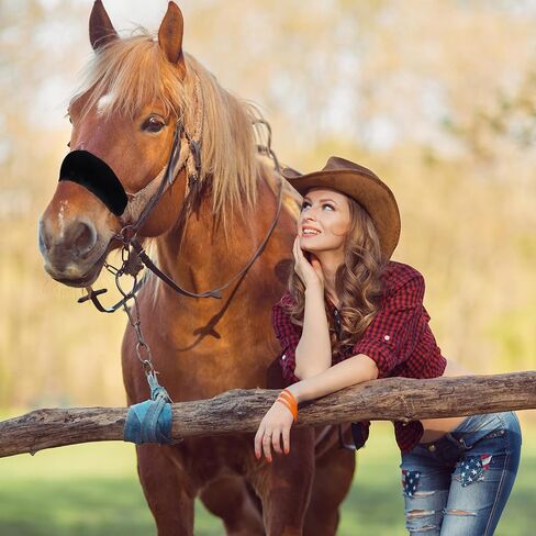Klmnop 3pcs Fleece Horse Harter Cover ، غطاء الأنف الناعم للخيول للحصان لتقليل فرك الجسور والرسوم in Saudi Arabia