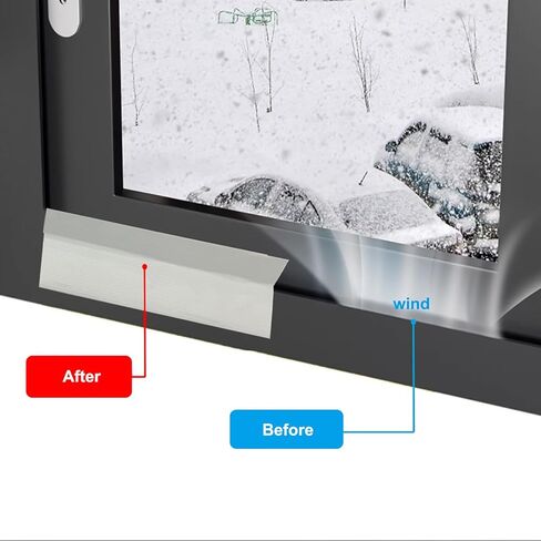 Window Weather Sealing Tape, 2 Inch x 65 FT White Window AC Isolation Waterproof Air Conditioner Seal Tape Can Keep Out Cold Air Rain Wind Dust Smog, No Residue in Kuwait