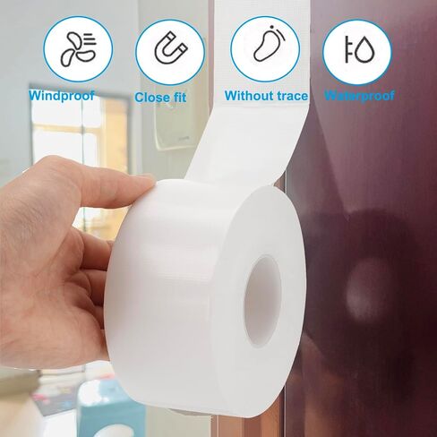 Window Weather Sealing Tape, 2 Inch x 65 FT White Window AC Isolation Waterproof Air Conditioner Seal Tape Can Keep Out Cold Air Rain Wind Dust Smog, No Residue in Kuwait