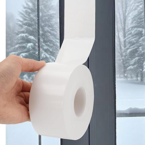 Window Weather Sealing Tape, 2 Inch x 65 FT White Window AC Isolation Waterproof Air Conditioner Seal Tape Can Keep Out Cold Air Rain Wind Dust Smog, No Residue in Kuwait