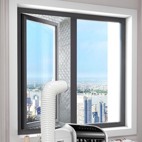 FSEN Portable AC Window Seal Kit - Heavy-Duty Window Barrier with Adjustable Hole, No-Drill Waterproof & Universal Fit for Sliding/Crank-Out/Skylight Windows. Blocks Heat, Dust & Saves Energy! in Saudi Arabia